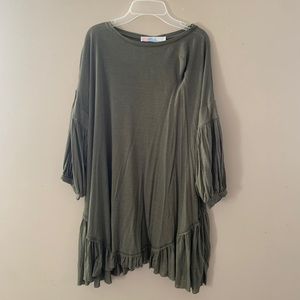 Free People Riverside Tunic in Army Green